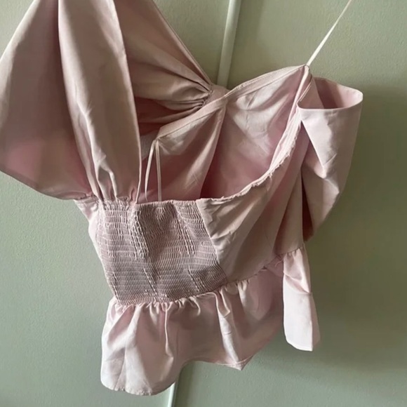 Express Bow Peplum Blouse Top NWT XL - Picture 5 of 5